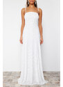 Trendyol Bridal White Sequin Wedding/Wedding Long Evening Evening Dress