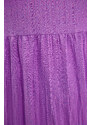 Trendyol Purple High Neck Crinkle Wide Fit Woven Dress