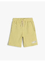 Koton Cotton Shorts with Tie Waist, Pockets.