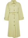 Trendyol Mint Oversize Wide Cut Long Trench Coat