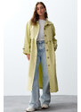 Trendyol Mint Oversize Wide Cut Long Trench Coat