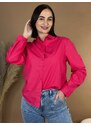Webmoda Dámská růžová oversize košile
