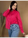 Webmoda Dámská růžová oversize košile