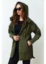 Trendyol Khaki Oversize Wide Cut Raincoat