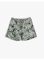 Koton Marine Shorts Floral Laced Waist Pocket