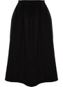 Trendyol Black 100% Linen Elastic Waist Midi Skirt