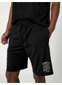 Koton Sports Shorts with Lace-Up Waist, Pocket with Slogan Print.