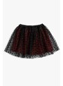 Koton Girl's Red Plaid Skirt