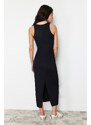 Trendyol Black Bodycone/Fitting Halter Neck Maxi Flexible Knitted Maxi Dress