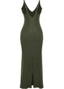 Trendyol Khaki Maxi Knitwear Basic Dress