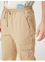 Koton Jogger Cargo Pants with Lace-Up Waist with Pocket Detail.