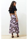 Trendyol Multi Color Patterned Chiffon Fabric A-line Midi Length Woven Skirt