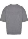 Trendyol Anthracite Oversize Pocket Textured Cotton T-Shirt