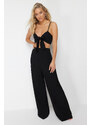 Trendyol Black Woven Tie Blouse Pants Suit