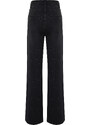 Trendyol Black Stone Detailed High Waist Wide Leg Jeans