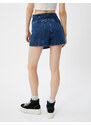 Koton Denim Short Skirt Mini Tie Detailed