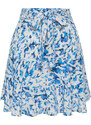 Trendyol Blue Patterned Tie Detail Woven Shorts