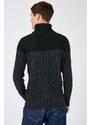 Koton Men's Anthracite Patterned Sweater