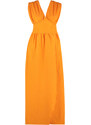 Trendyol Orange Maxi Woven Slit Beach Dress