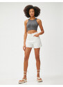 Koton Crop Singlets, Corduroy, Halterneck Sleeveless