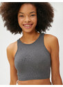 Koton Crop Singlets, Corduroy, Halterneck Sleeveless