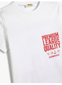 Koton T-Shirt Football Themed Short Sleeve Crew Neck Cotton