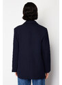 Trendyol Navy Blue Embroidery Detailed Woven Regular Blazer Jacket