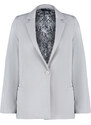 Trendyol Light Gray Regular Lined Woven Blazer Jacket