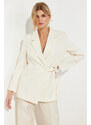 Trendyol Stone Woven Accessory Detail Regular Blazer Jacket