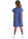 Mushi Three Friends Woven Girls Blue Dress