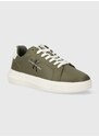 Kožené sneakers boty Calvin Klein Jeans CHUNKY CUPSOLE MONOLOGO černá barva, YM0YM00681