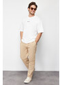 Trendyol Limited Edition Mink Regular Fit Pleated Detailed Soft Touch Chino Trousers