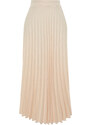 Trendyol Ecru Pleated Woven Skirt