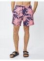 Koton Swimsuit Shorts Leaf Printed Waist Laced Pocket