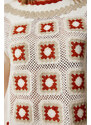 Happiness İstanbul Women's Cream Embroidered Woven Blouse