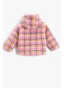 Koton Baby Girl Pink Plaid Jacket