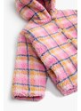 Koton Baby Girl Pink Plaid Jacket