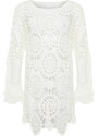 Trendyol Bridal White Mini Knitted Knitwear effect Beach Dress