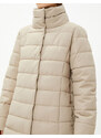 Koton Puffer Coat High Neck Snaps Relax Fit