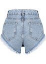 Trendyol Blue Denim Tasseled Denim Shorts & Bermuda