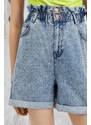 Koton 2sal40015md Normal Waist Open Indigo Women's Denim Shorts.