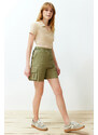 Trendyol Khaki Cargo Pocket Woven Shorts