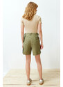 Trendyol Khaki Cargo Pocket Woven Shorts