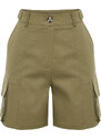 Trendyol Khaki Cargo Pocket Woven Shorts