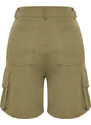 Trendyol Khaki Cargo Pocket Woven Shorts