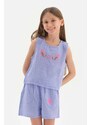 Dagi Lilac Muslin Embroidered T-Shirt