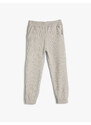 Koton Basic Jogger Trousers. Textured, elastic waist, pockets.