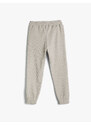 Koton Basic Jogger Trousers. Textured, elastic waist, pockets.