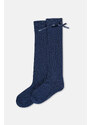Dagi Navy Blue Girls' Bow Knee High Socks