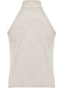 Trendyol Asymmetrical Laced Knitwear Blouse with Stone Neck